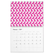 ein rosa und weißer Hintergrund mit einem Muster Kalender (Feb 2027)