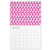 ein rosa und weißer Hintergrund mit einem Muster Kalender (Mär 2027)