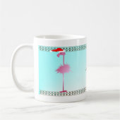 Ein rosa Weihnachtsflamingo Kaffeetasse (Links)