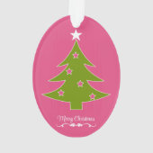 Ein rosa Weihnachtsschmuck Ornament (Rückseite)