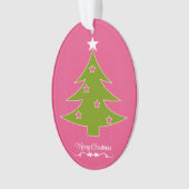 Ein rosa Weihnachtsschmuck Ornament (Vorderseite)