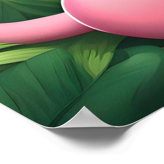 Ein rosafarbenes Löwenchen im Dschungelposter Poster (Ecke)