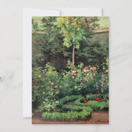 Ein Rose-Garten, Kunstwerke von Camille Pissarro, Karte (Vorderseite)