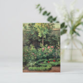 Ein Rose-Garten, Kunstwerke von Camille Pissarro, Postkarte (Stehend Vorderseite)