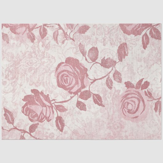 Ein Rose und Spitze Serie Design #11 Seidenpapier (Vorderseite)