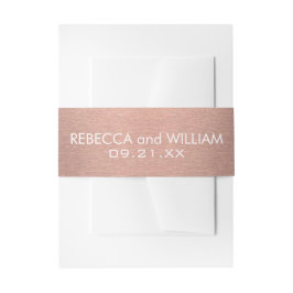 Ein Rosen-Gold und eine kupferne rosa Farbmoderne Einladungsbanderole