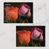 Ein Rosen-Paar Visitenkarte (Vorne/Hinten)