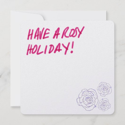 Ein rosiger Urlaub Feiertagskarte (Vorderseite)