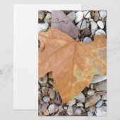 ein rostiges Kies-Blatt Briefpapier (Vorne/Hinten)