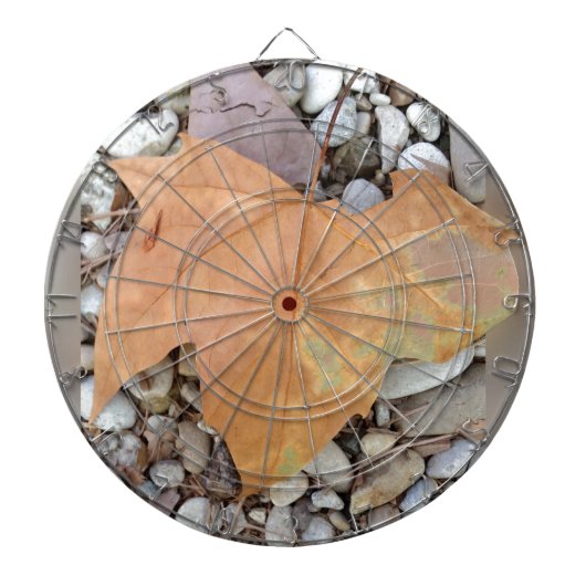 ein rostiges Kies-Blatt Dartscheibe (vorne)