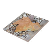 ein rostiges Kies-Blatt Fliese (Seite)