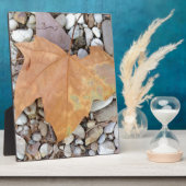 ein rostiges Kies-Blatt Fotoplatte (Seite)