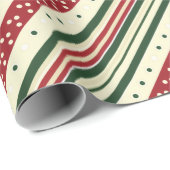 Ein rot-grüner Weihnachtsgeschmack Geschenkpapier (Rolleneckpunkt)