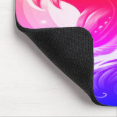 Ein Rot Pink Blau Gelb + Lila Gepunkteter Leopard Mousepad (Ecke)