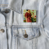 Ein Rot, Rote Rose Button (Beispiel)