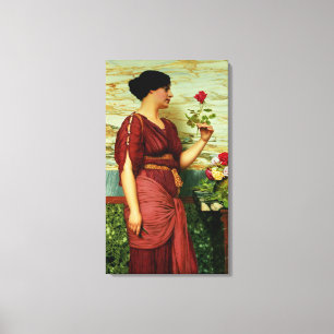 Ein Rot, Rote Rose Leinwanddruck