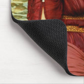 Ein Rot, Rote Rose Mousepad (Ecke)