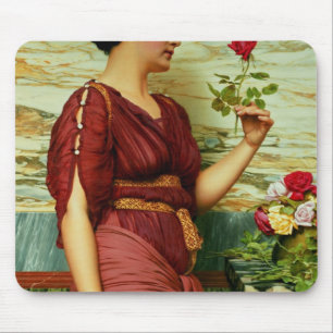 Ein Rot, Rote Rose Mousepad