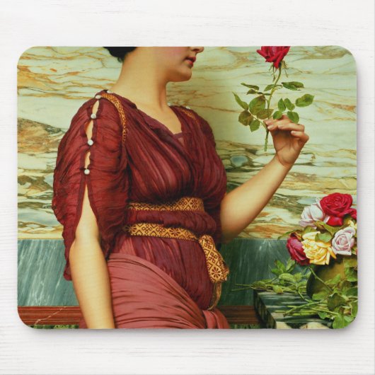 Ein Rot, Rote Rose Mousepad (Vorne)