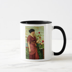 Ein Rot, Rote Rose Tasse