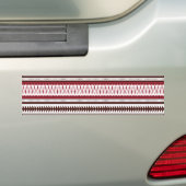 ein rot-weiß gestreiftes Muster Autoaufkleber (Auf Auto)