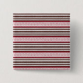 ein rot-weiß gestreiftes Muster Button (Vorderseite)