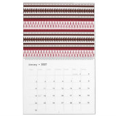 ein rot-weiß gestreiftes Muster Kalender (Jan 2027)