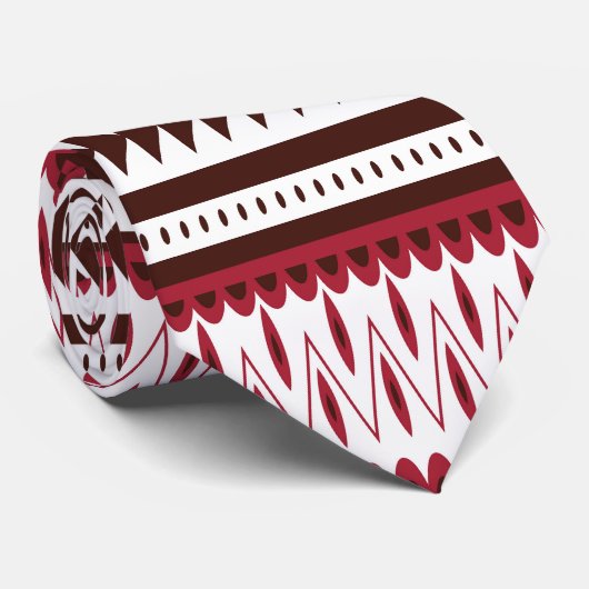 ein rot-weiß gestreiftes Muster Krawatte (Gerollt)