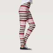 ein rot-weiß gestreiftes Muster Leggings (Rechts)