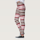 ein rot-weiß gestreiftes Muster Leggings (Links)