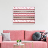 ein rot-weiß gestreiftes Muster Leinwanddruck (Insitu (Wohnzimmer))
