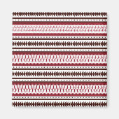 ein rot-weiß gestreiftes Muster Magnet (Vorne)