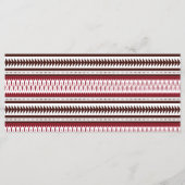 ein rot-weiß gestreiftes Muster Menükarte (Vorderseite)