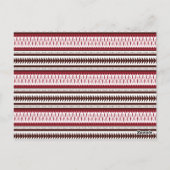 ein rot-weiß gestreiftes Muster Postkarte (Rückseite)