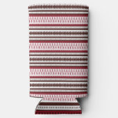 ein rot-weiß gestreiftes Muster Selters Dosenkühler (Rückseite)