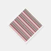 ein rot-weiß gestreiftes Muster Serviette (Ecke)