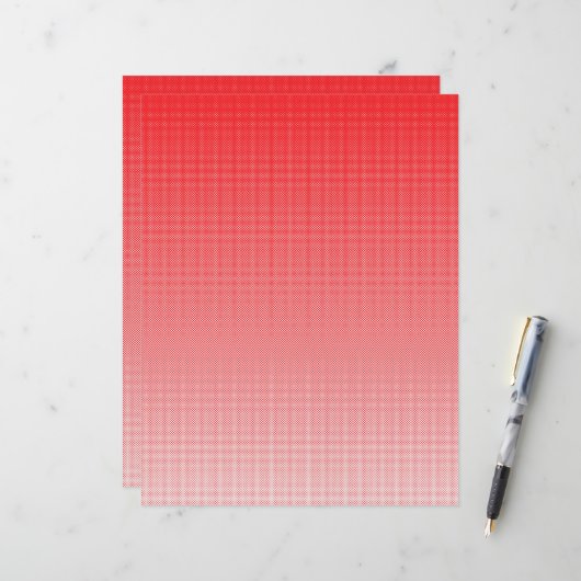 ein rot-weißer Hintergrund mit kleinen Quadraten (Vorderseite/Rückseite Beispiel)