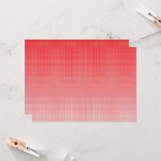 ein rot-weißer Hintergrund mit kleinen Quadraten Einladung (Vorderseite/Rückseite Beispiel)