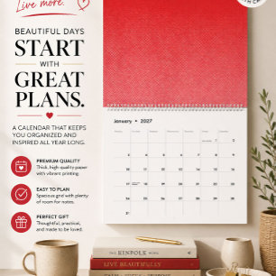 ein rot-weißer Hintergrund mit kleinen Quadraten Kalender