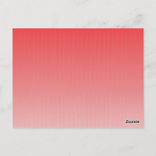 ein rot-weißer Hintergrund mit kleinen Quadraten Postkarte (Rückseite)