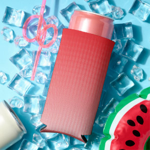 ein rot-weißer Hintergrund mit kleinen Quadraten Selters Dosenkühler