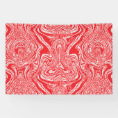 ein rot-weißes Bild eines Musters auf einem weißen Banner (Horizontal)