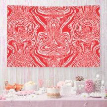 ein rot-weißes Bild eines Musters auf einem weißen