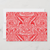 ein rot-weißes Bild eines Musters auf einem weißen Einladung (Vorderseite)