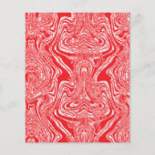 ein rot-weißes Bild eines Musters auf einem weißen Flyer (Hinten)