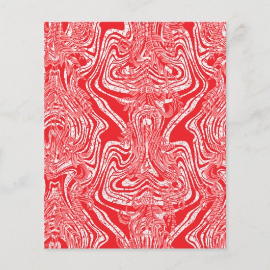 ein rot-weißes Bild eines Musters auf einem weißen Flyer (Vorne)