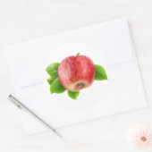 Ein roter Apfel Runder Aufkleber (Umschlag)