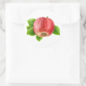 Ein roter Apfel Runder Aufkleber (Tasche)