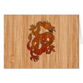 Ein roter Drache auf Bamboo wie (Vorderseite (Horizontal))