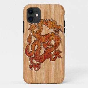 Ein roter Drache auf Bamboo wie Case-Mate iPhone Hülle
